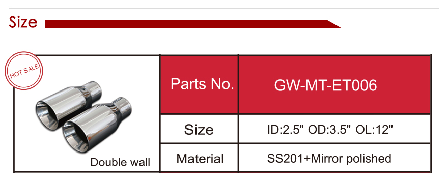 Exhaust tip 201 尾 管 详情 页 _13