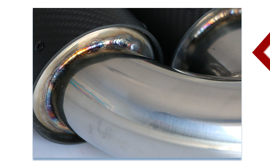 Punta de escape de acero inoxidable 304