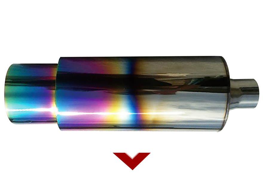 silenciador de escape de titanio