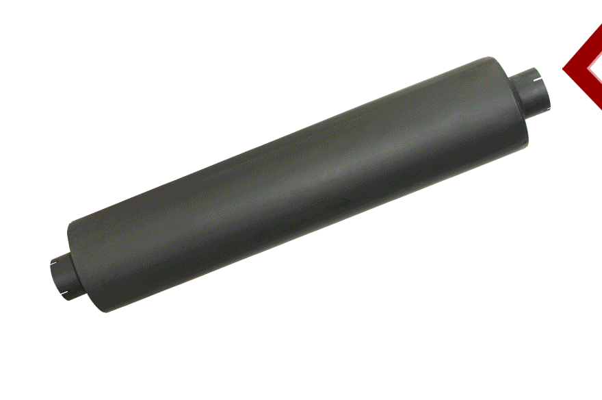 Silenciador de escape pintado de negro